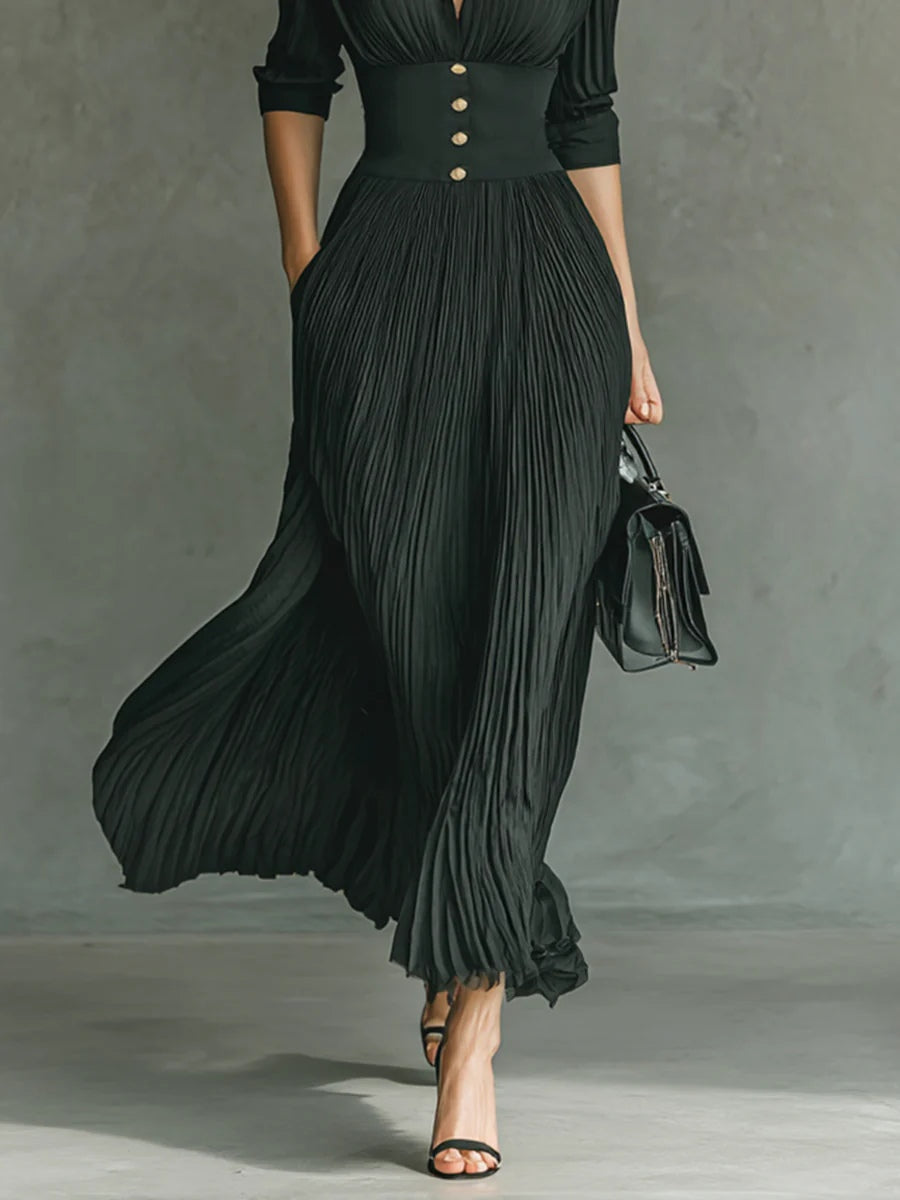 Celeste™ – Pleated Maxi Dress