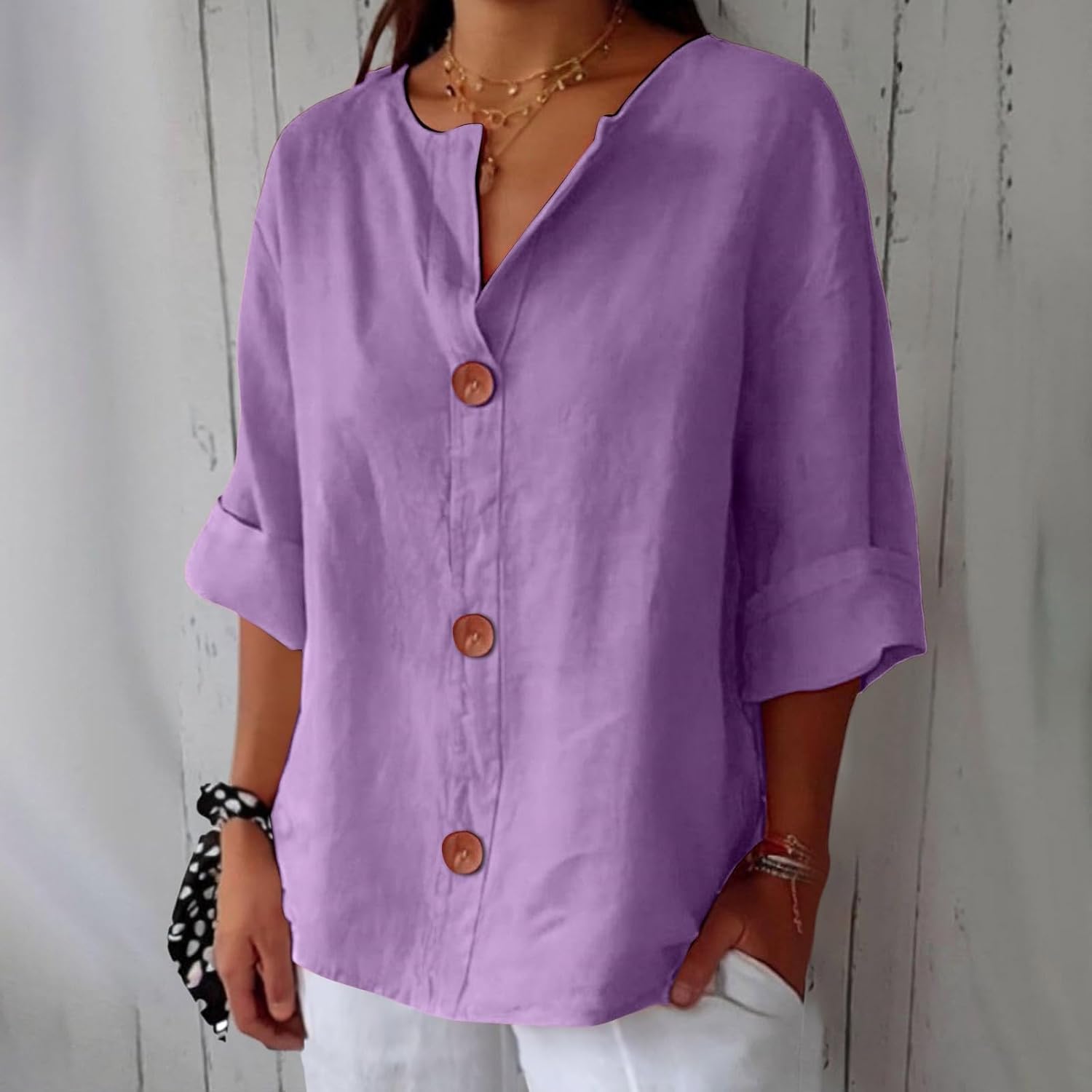 Ruby | Casual Linen Blouse
