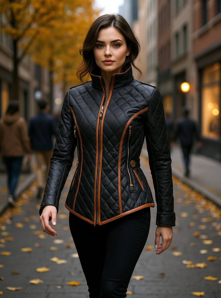 Mandy | Diamond-quilted Padded Jacket